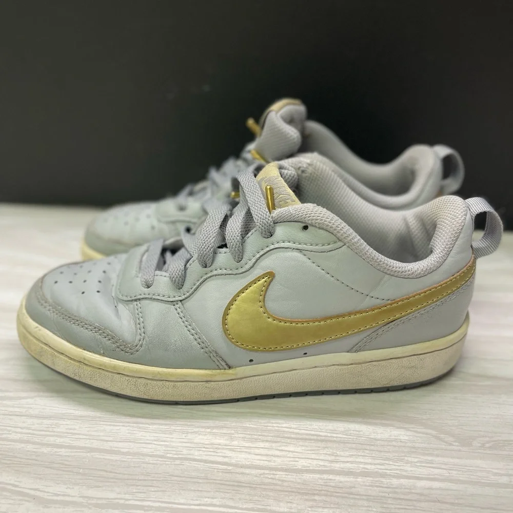 Nike Court Borough Low 2 Gray Sneakers Shoes BQ5448-013 Youth Kids 4Y 2021